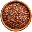 A bowl of flaxseeds